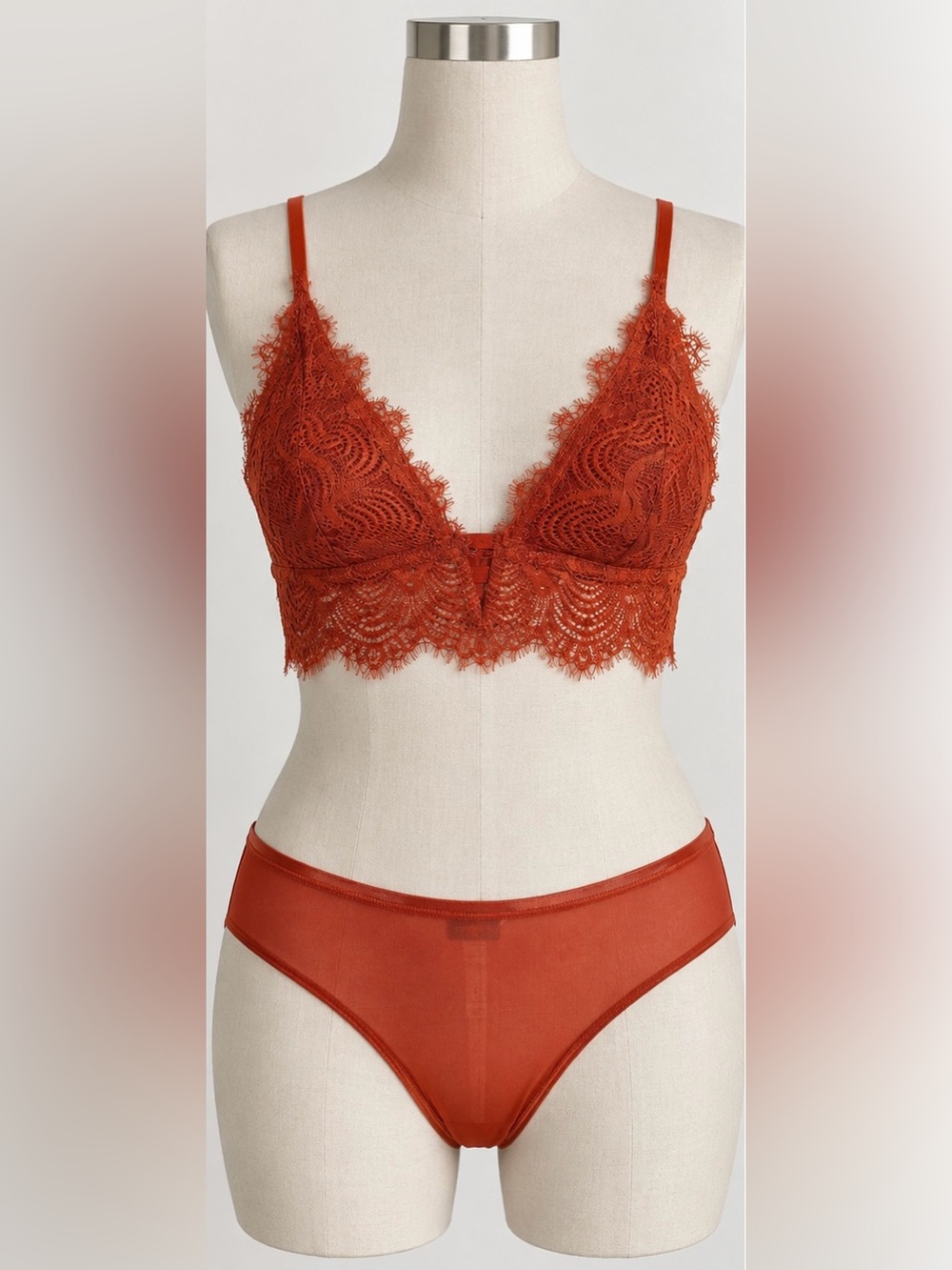 Cosabella Lace Bralette and Bikini Panty Set - color: Sahara - Small - NWT